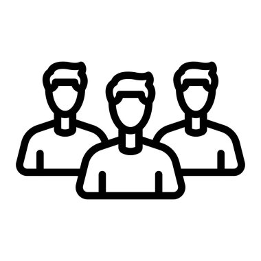 Takım Vektör Satırı Simge Tasarımı