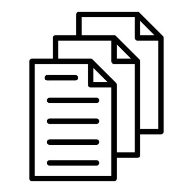 Dosyalar Vektör Satır Simgesi Tasarımı