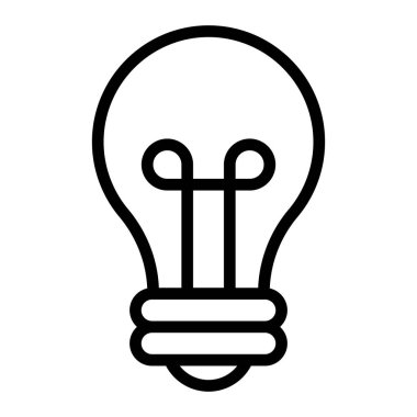 Ampul Vektör Satırı Simge Tasarımı