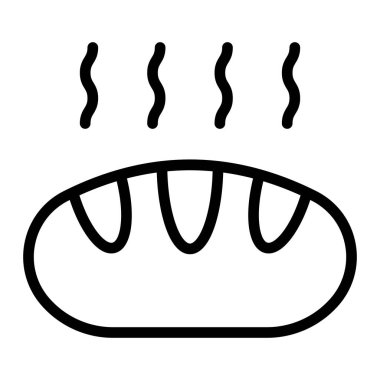 Ekmek Vektörü Satırı Simgesi Tasarımı