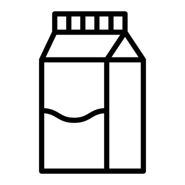 Süt Vektörü Satırı Simgesi Tasarımı