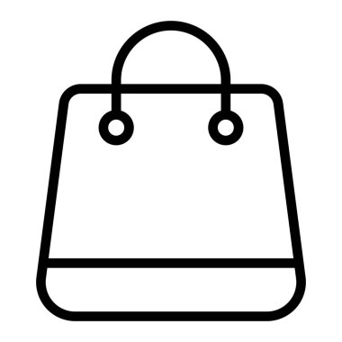 Market Torbası Vektör Satır Simgesi Tasarımı