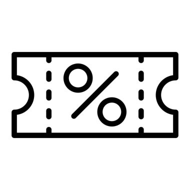 Coupons Vektör Satır Simgesi Tasarımı