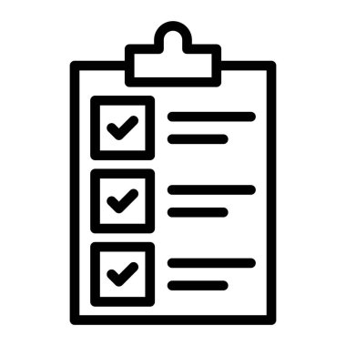 Görev Vektörü Satır Simgesi Tasarımı