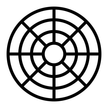 Renkli Tekerlek Vektör Satır Simgesi Tasarımı