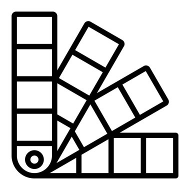 Renk Paleti Vektör Satırı Simgesi Tasarımı