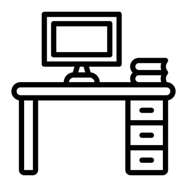 Çalışma Alanı Vektör Satır Simgesi Tasarımı