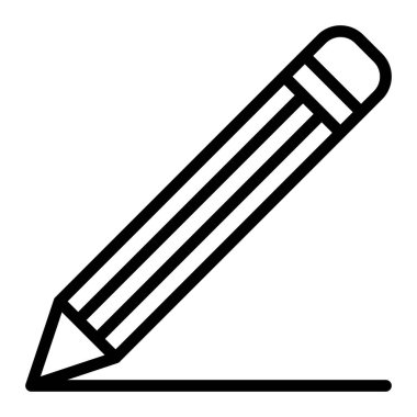 Kalem Vektörü Satır Simgesi Tasarımı