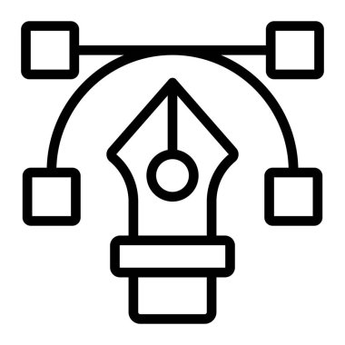 pen Vector Line Icon Design