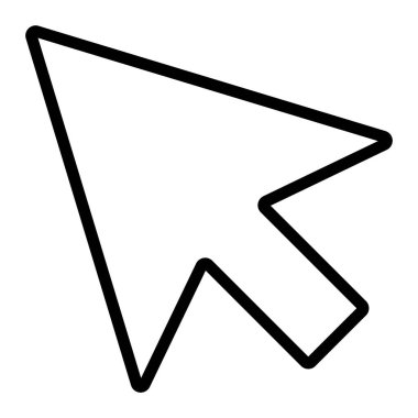 Fare İmleç Vektör Satırı Simgesi Tasarımı