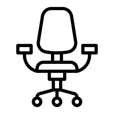 Ofis başkanı Vektör Satır Simgesi Tasarımı