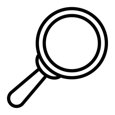 Büyütücü Cam Vektör Satır Simgesi Tasarımı