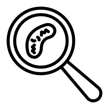 Mikrobiyoloji Vektör Satır Simgesi Tasarımı