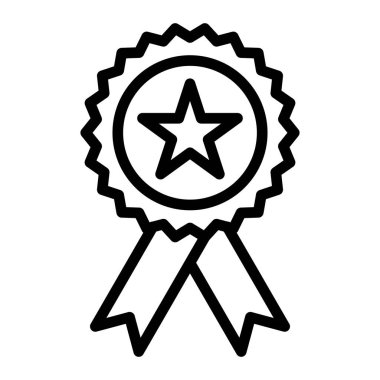 Medal Vector Line Icon Design