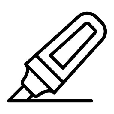 Vurgulayıcı Vektör Satır Simgesi Tasarımı