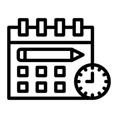 Zaman Çizelgesi Vektör Satır Simgesi Tasarımı