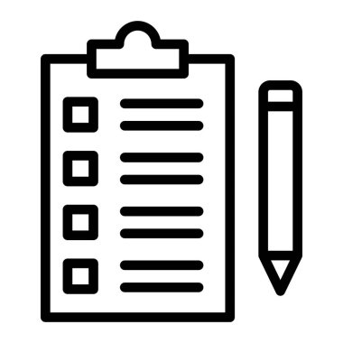 Test Vektör Satırı Simgesi Tasarımı