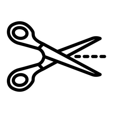 Scissors Vector Line Icon Design