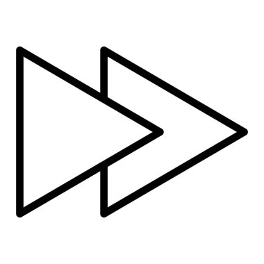 Hızlı İleri Vektör Satırı Simge Tasarımı