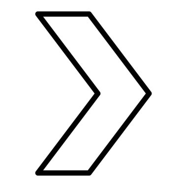 Sağ Sembol Vektör Satır Simgesi Tasarımı