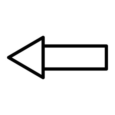 Sol Ok Vektör Satır Simgesi Tasarımı