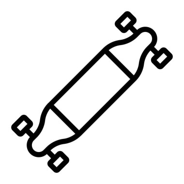 Longboard Vektör Satır Simgesi Tasarımı