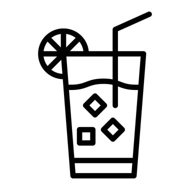 Lemonade Vektör Satır Simgesi Tasarımı