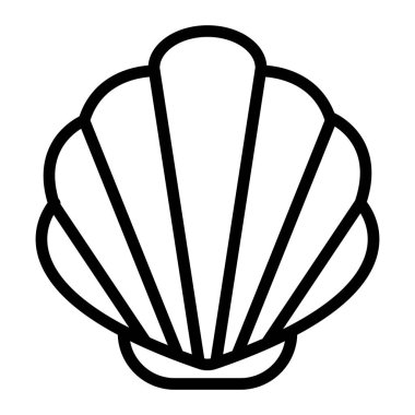 Kabuk Vektör Satırı Simgesi Tasarımı