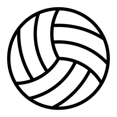Volleyball Vector Line Icon Design