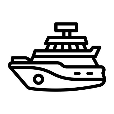 Yat Vektör Satırı Simge Tasarımı