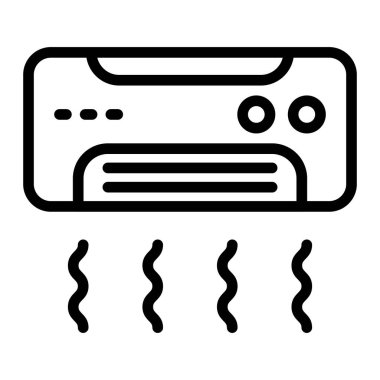 Klima Vektör Satır Simgesi Tasarımı