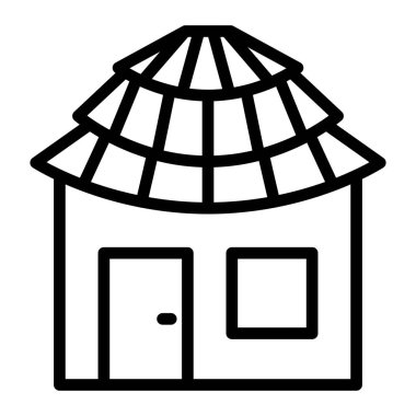 Hut Vektör Satır Simgesi Tasarımı