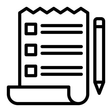 Liste Vektör Satır Simgesi Tasarımı