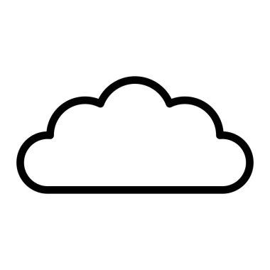 Bulut Vektör Satırı Simge Tasarımı