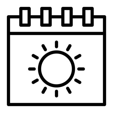 Yaz Vektör Satırı Simgesi Tasarımı