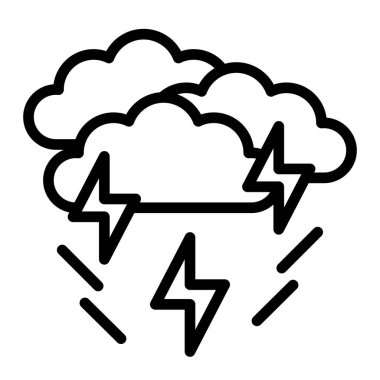 Storm Vektör Satır Simgesi Tasarımı