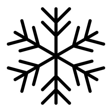 Kar Tanesi Vektör Çizgisi Simge Tasarımı