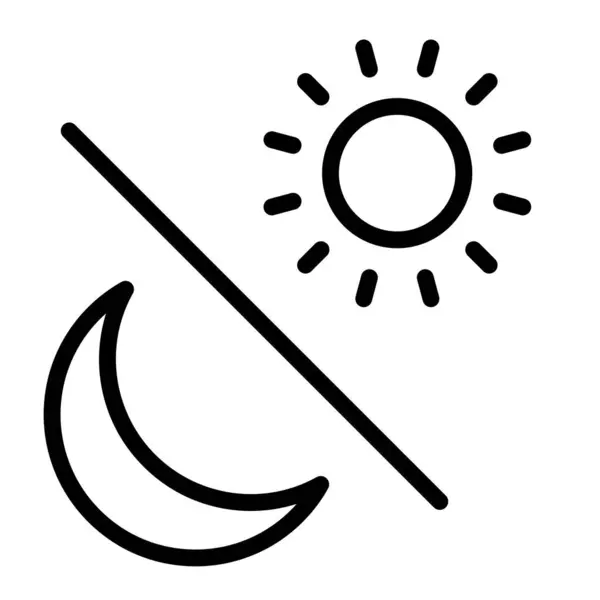 Gündüz ve Gece Vektör Satırı Simge Tasarımı