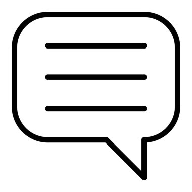 Yorum Vektörü Satır Simgesi Tasarımı