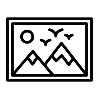 Resim Vektörü Satır Simgesi Tasarımı