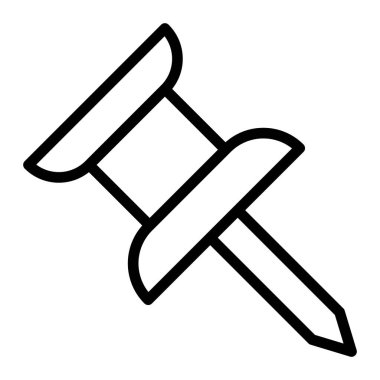 Çivilenmiş Vektör Satır Simgesi Tasarımı