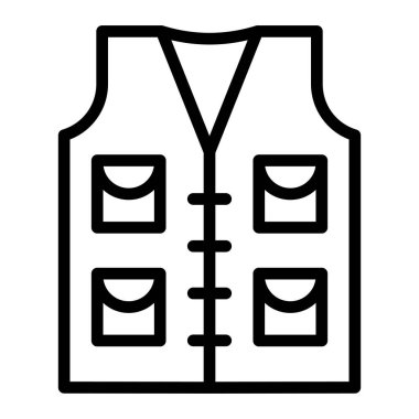 Yelek Vektör Satır Simgesi Tasarımı