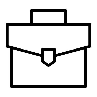 Evrak Çantası Vektör Satır Simgesi Tasarımı