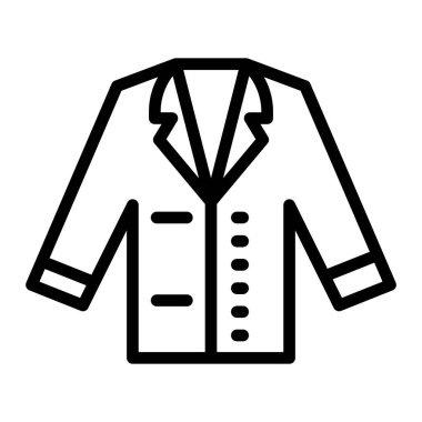 Ceket Vektör Satırı Simgesi Tasarımı