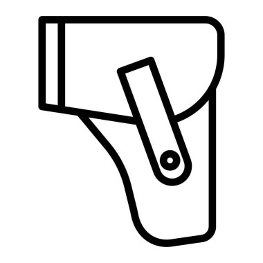 Tabanca Kılıfı Vektör Satırı Simge Tasarımı