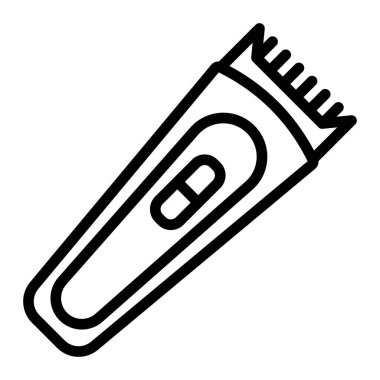 Tıraş Makinesi Vektör Satırı Simgesi Tasarımı