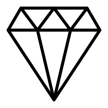 Elmas Vektör Satırı Simge Tasarımı