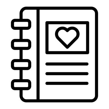 Misafir Kitap Vektör Satır Simgesi Tasarımı