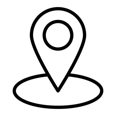 Konum Vektör Satır Simgesi Tasarımı