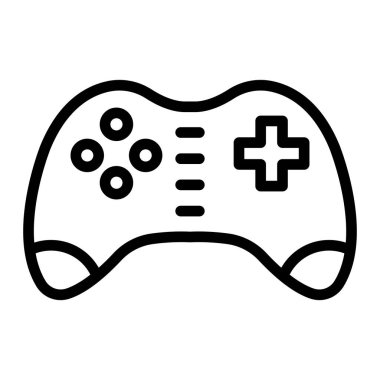 Oyun Konsolu Vektör Satırı Simgesi Tasarımı